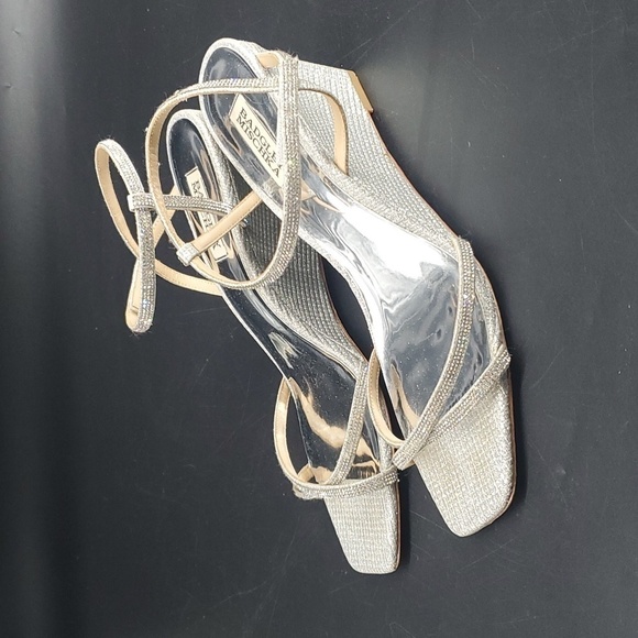 Badgley Mischka Unity Wedge Wedding Bridal Party Sandal Size 12 - Picture 5 of 13